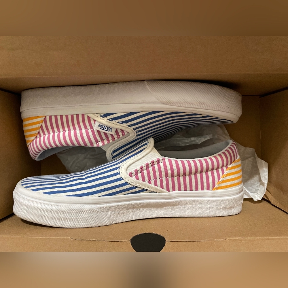 Vans Multicolor Striped Slip-On Sneakers